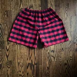 Red and Black Vermont Flannel Boxer Shorts